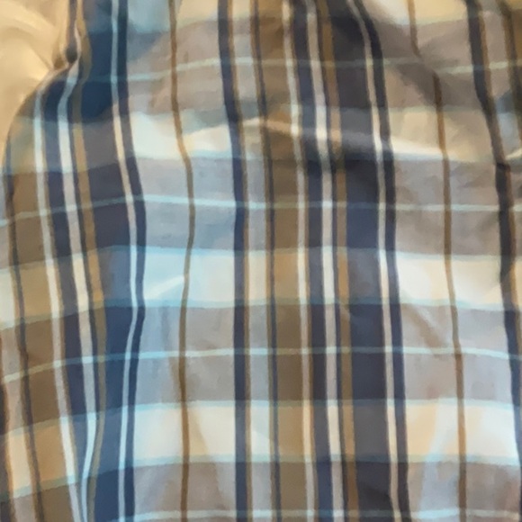 Old Navy Plaid Blue and Tan Shorts - Picture 6 of 6